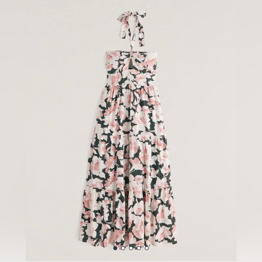 Abercrombie & Fitch Halter Neck Floral Maxi Dress